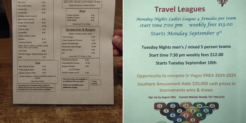 Lafayette Bar And Grill Menu