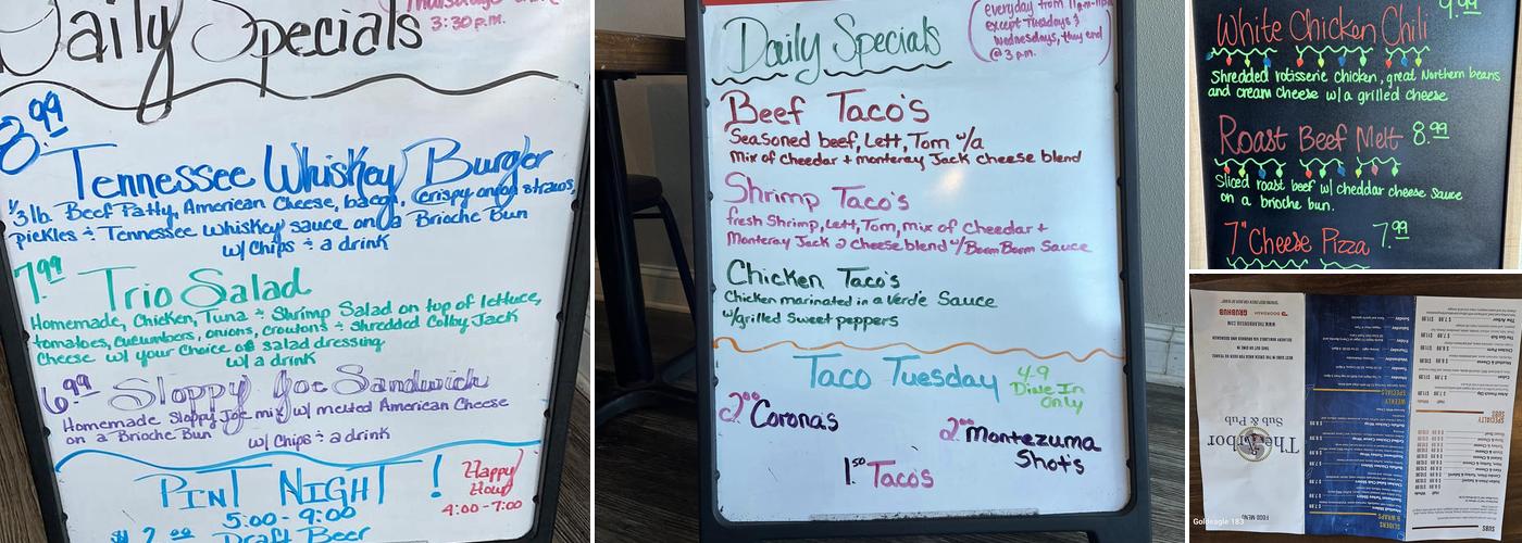 Arbor Sub & Pub Menu