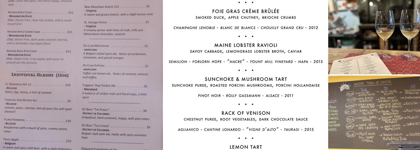 La Fromagerie Cheese and Wine Bistro Menu