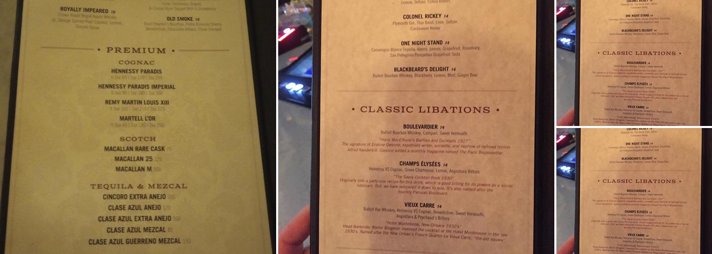 Felt Menu