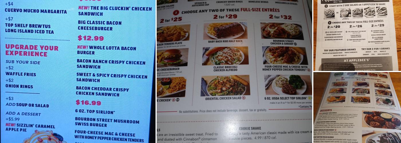 Applebee's Grill + Bar Menu