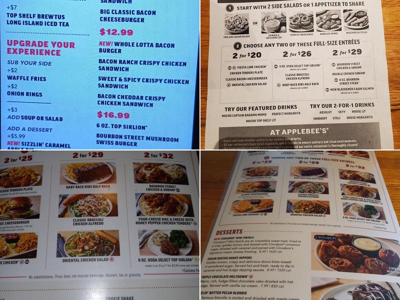 Applebee's Grill + Bar Menu