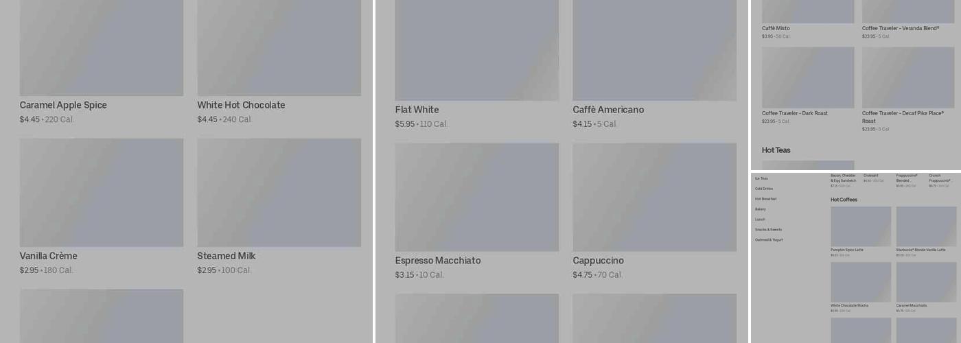 Starbucks Coffee Company Menu