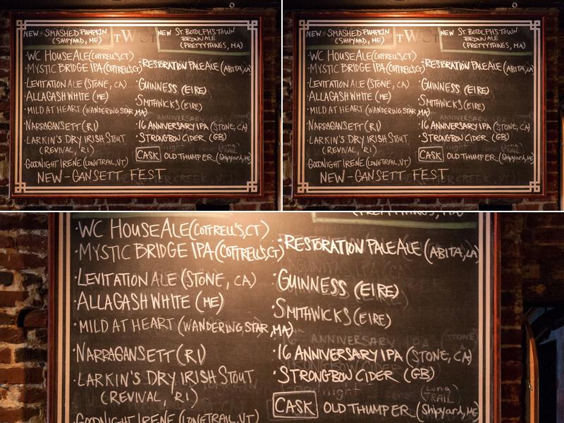 Wild Colonial Tavern Menu