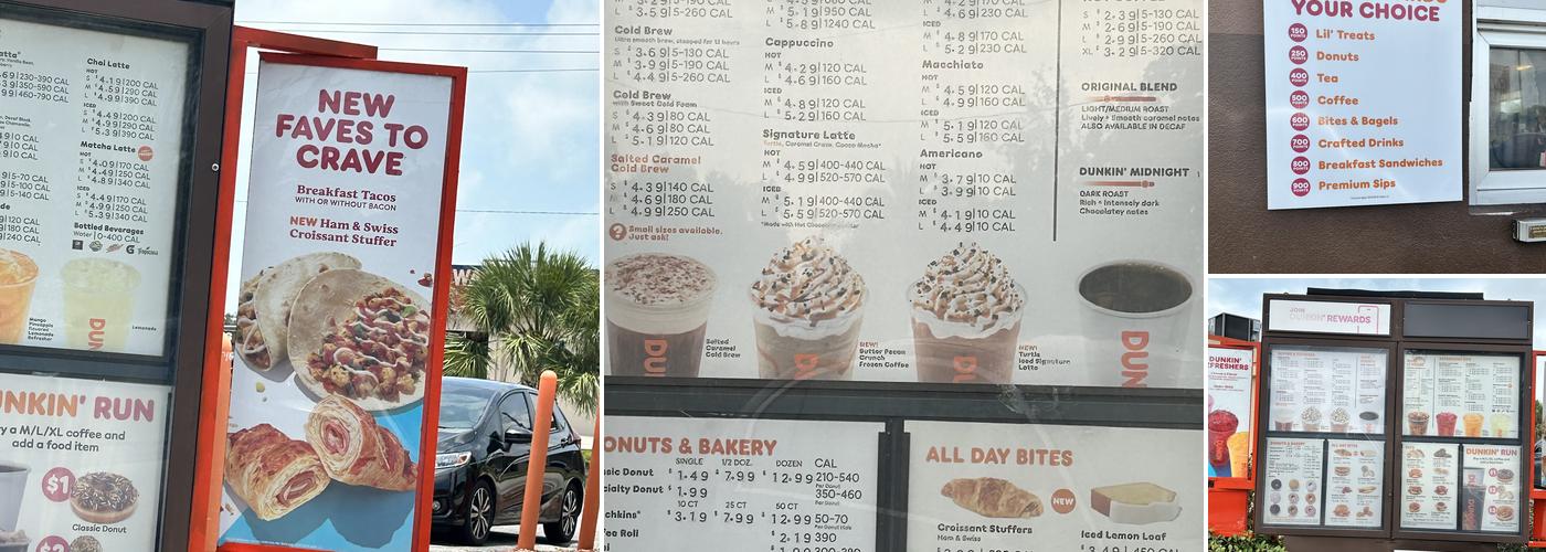 Dunkin' Menu