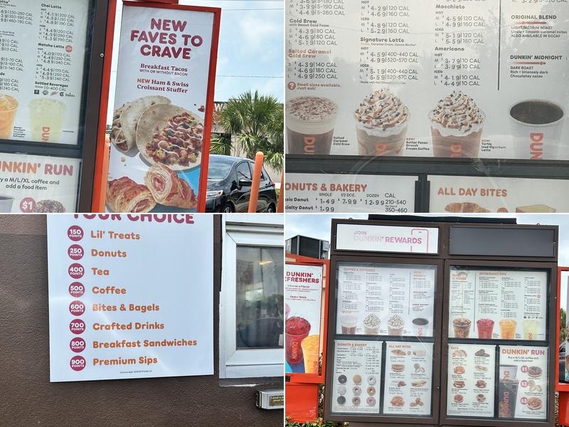 Dunkin' Menu