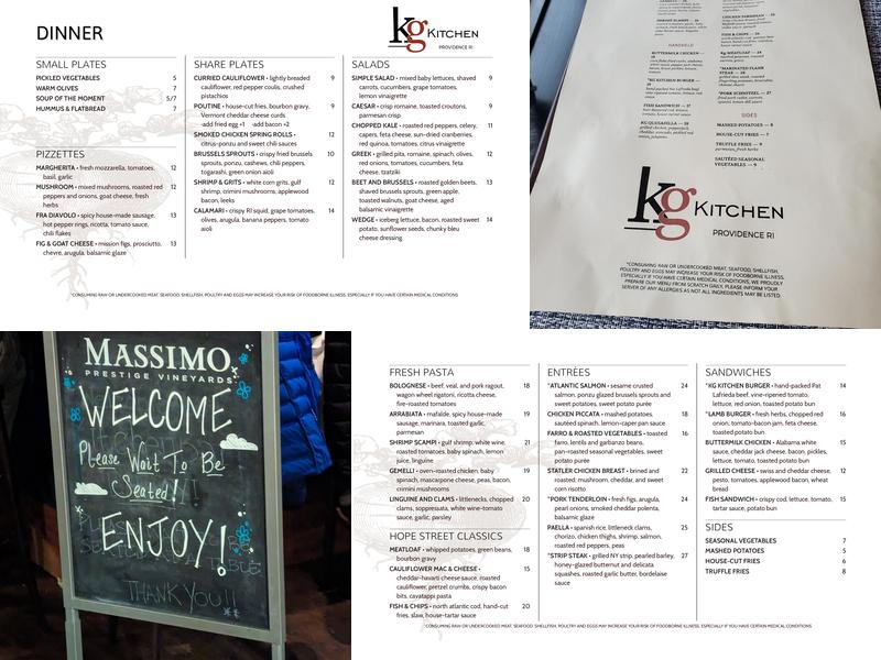 KG Kitchen Menu
