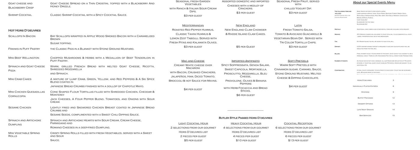LeFoyer Menu