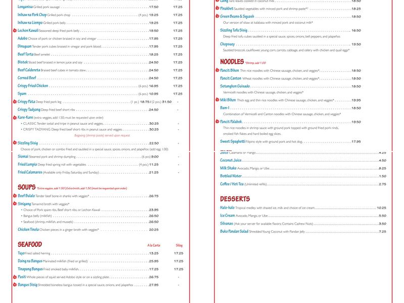 Chibog Menu