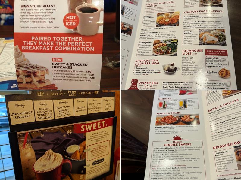 Bob Evans Menu