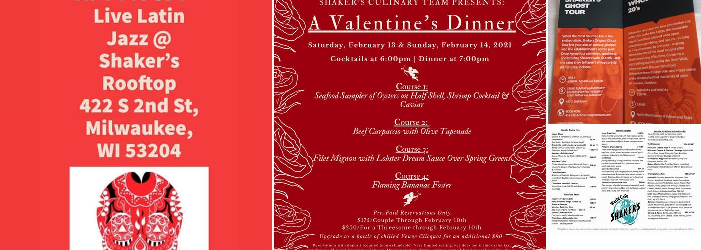 Shaker's Cigar Bar Menu