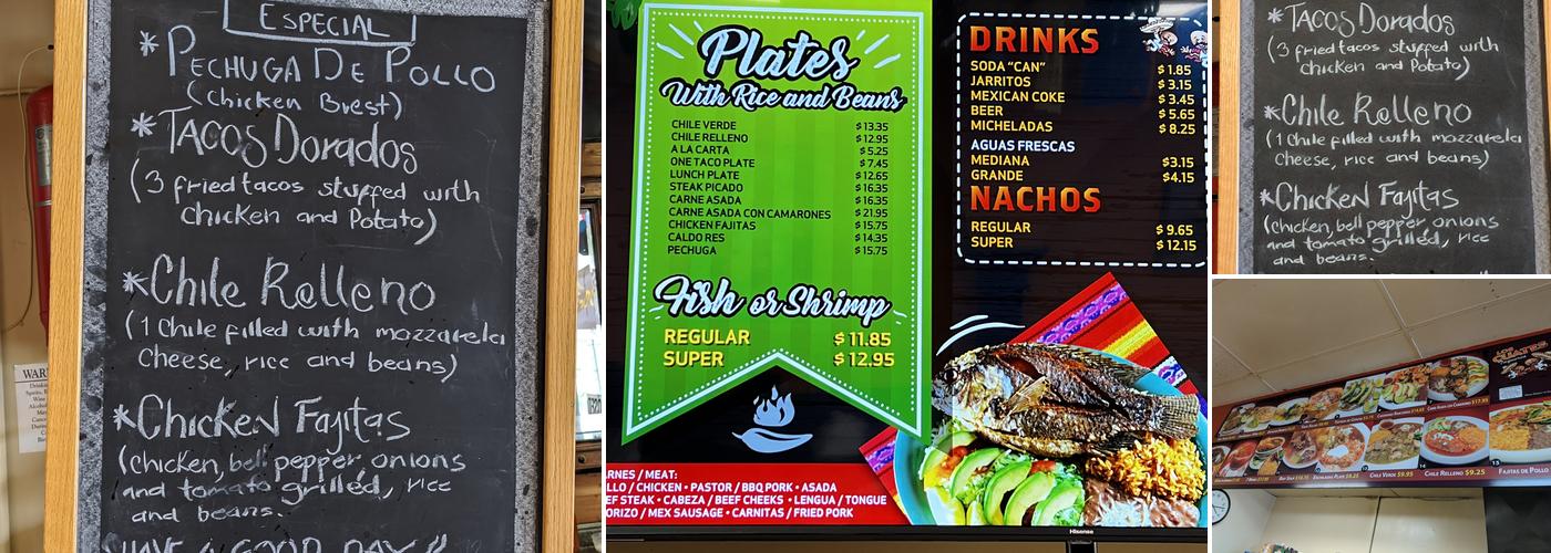 Los Cuates Taqueria Menu