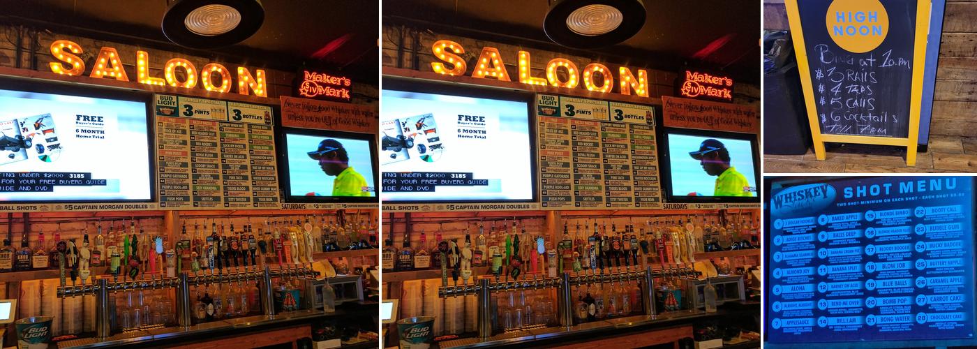 Whiskey Jack's Saloon Menu