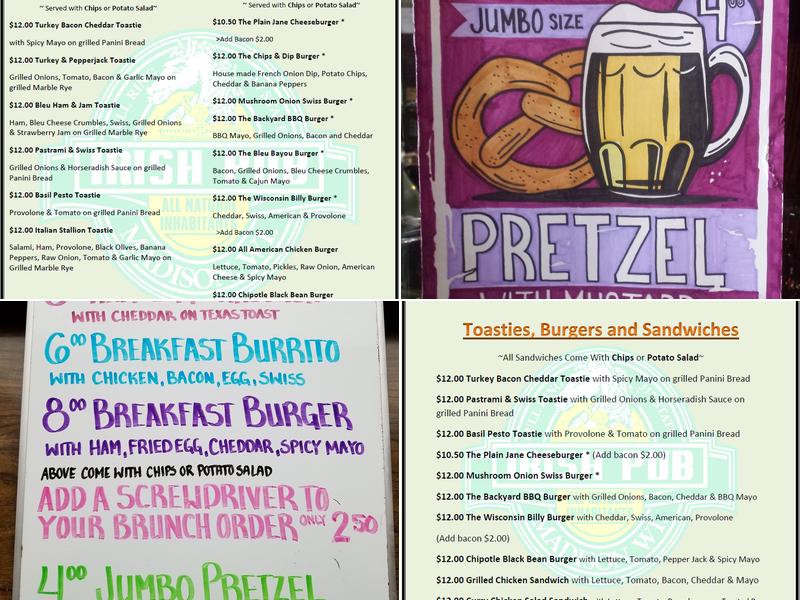Mackesey's Irish Pub Menu