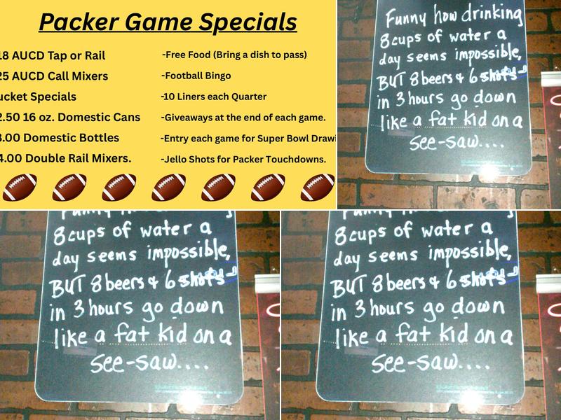 BB's Bar Menu