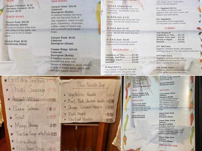 Pad Thai Cuisine Menu