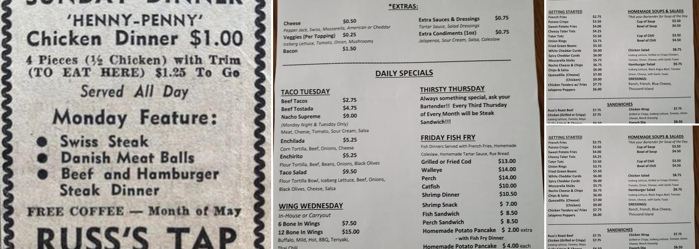 Russ's Tap Menu