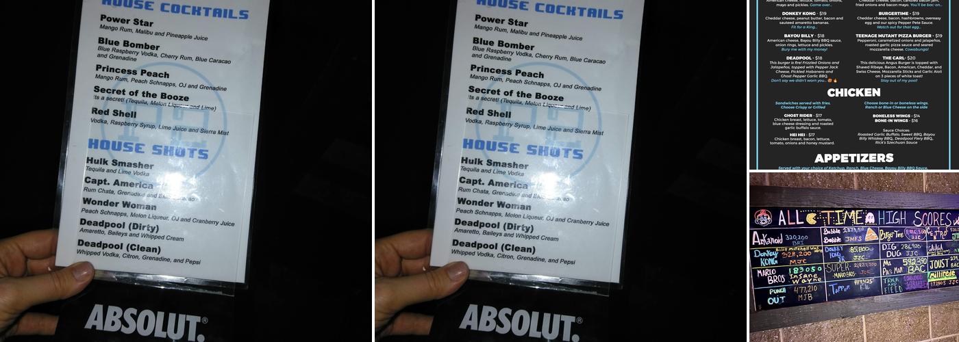 Player 2 Arcade Bar Menu