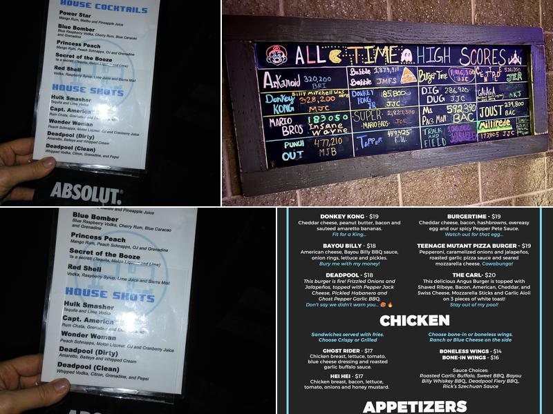 Player 2 Arcade Bar Menu