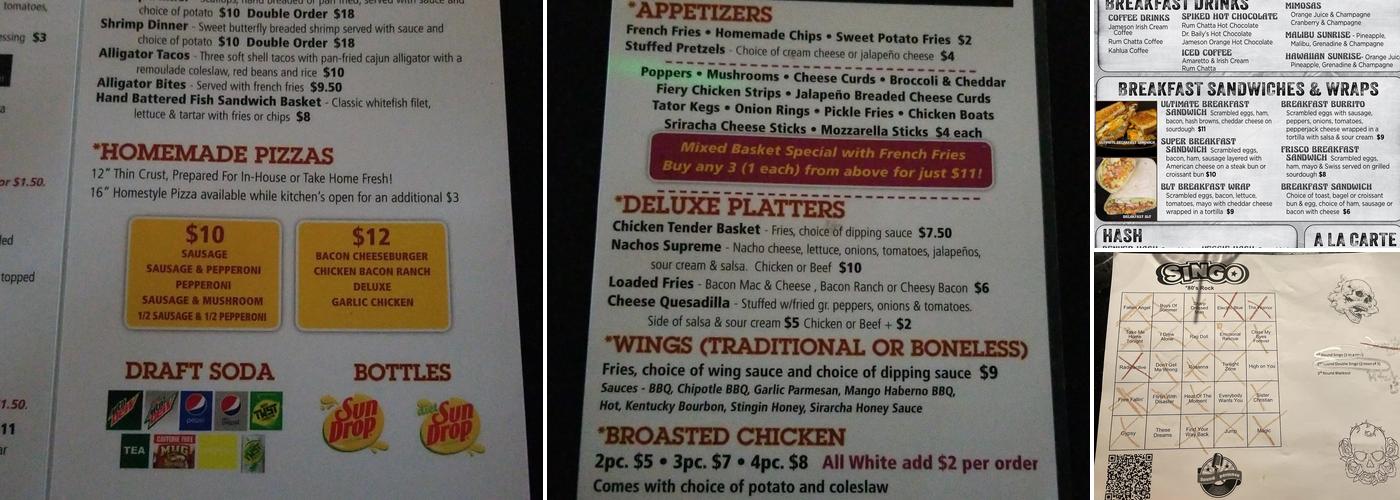 Flagstone Menu