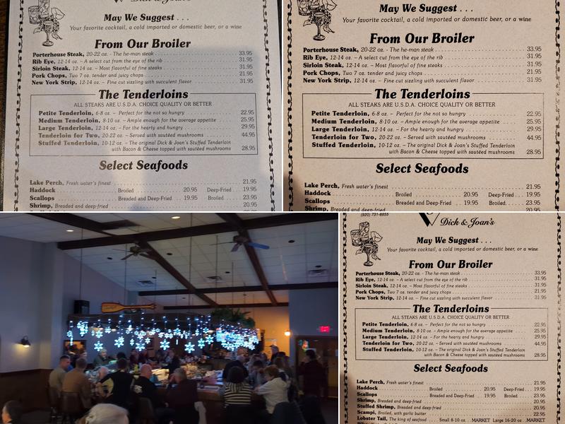 Dick And Joan's 220 Club Menu