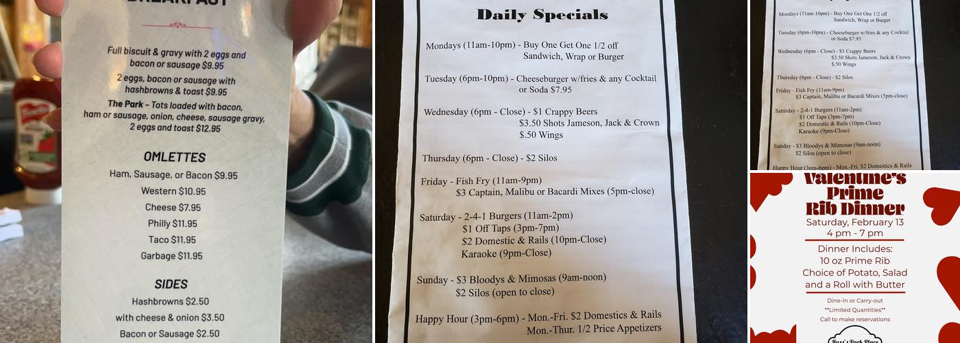 Russ's Park Place Menu