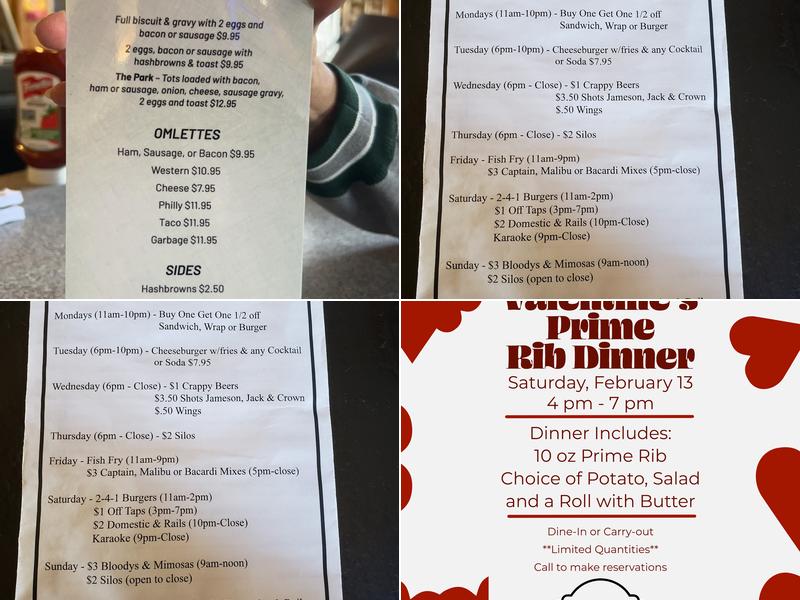 Russ's Park Place Menu