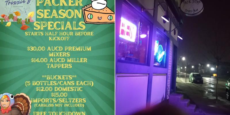 Trixxie's Jock Stop Menu