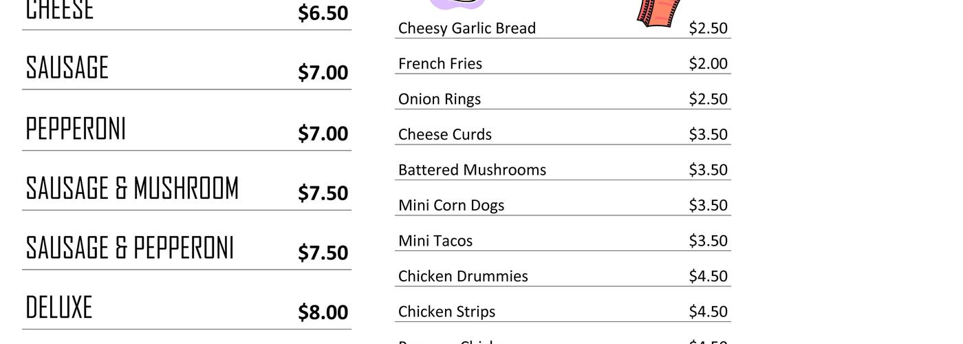 King's Korner Menu