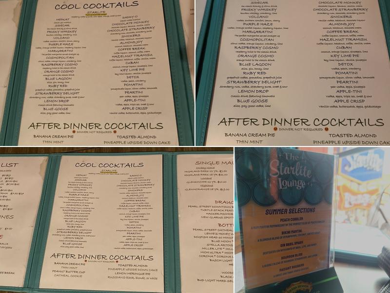 The Starlite Lounge Menu