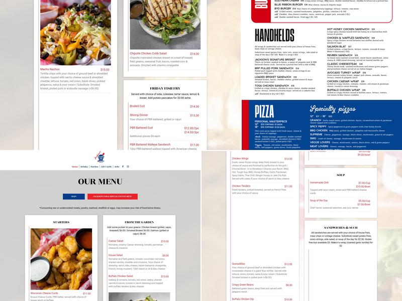 Jackson's Blue Ribbon Pub of Wauwatosa Menu