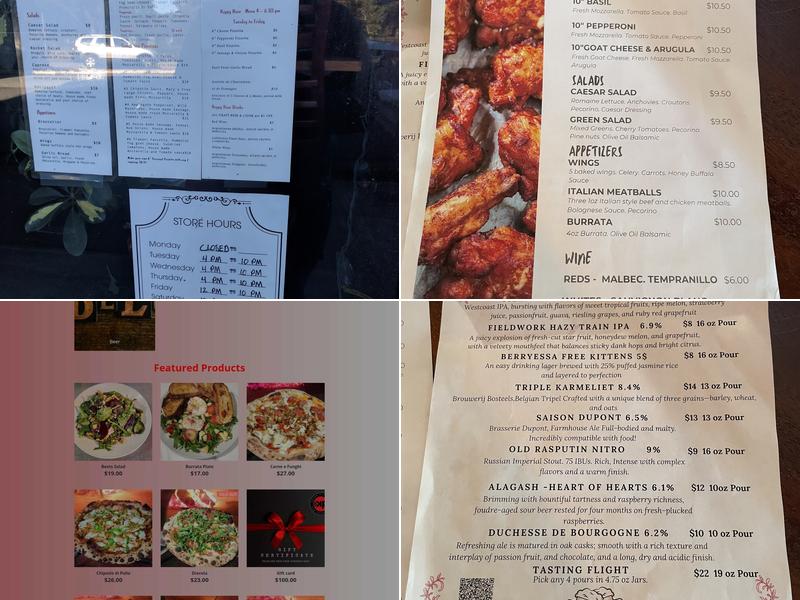 Pizzetta Napoletana Menu