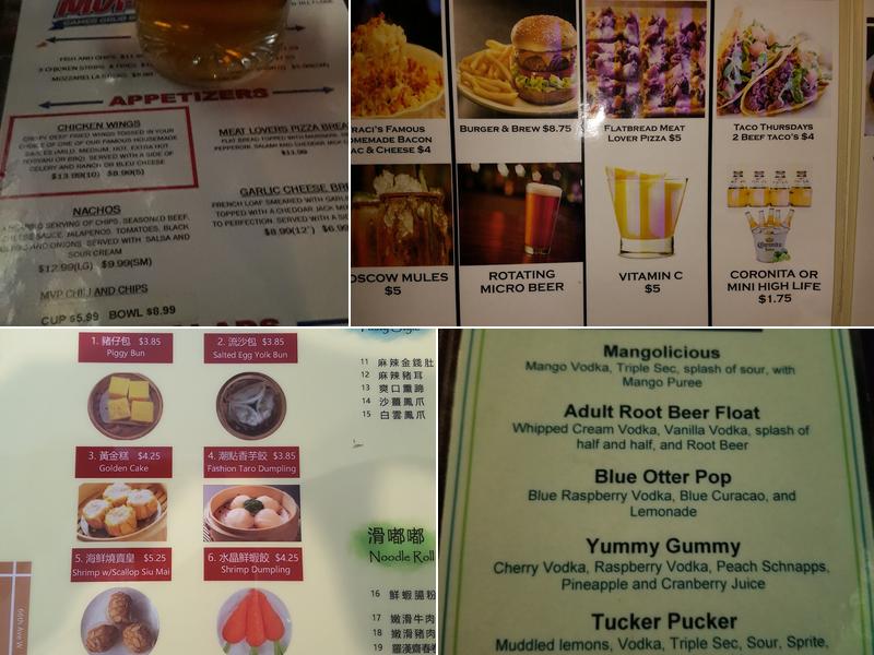 MVP's Menu