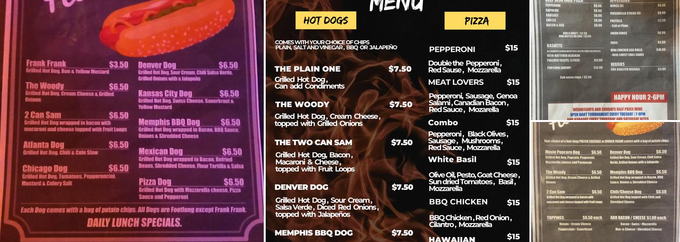 Woody's Bar Menu
