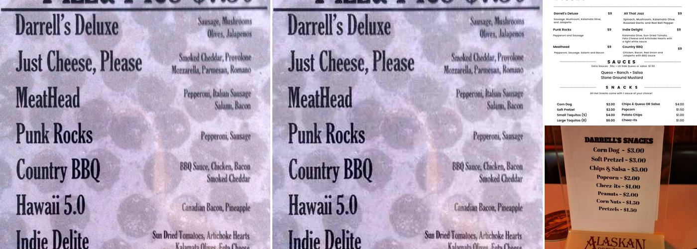 Darrell's Tavern Menu