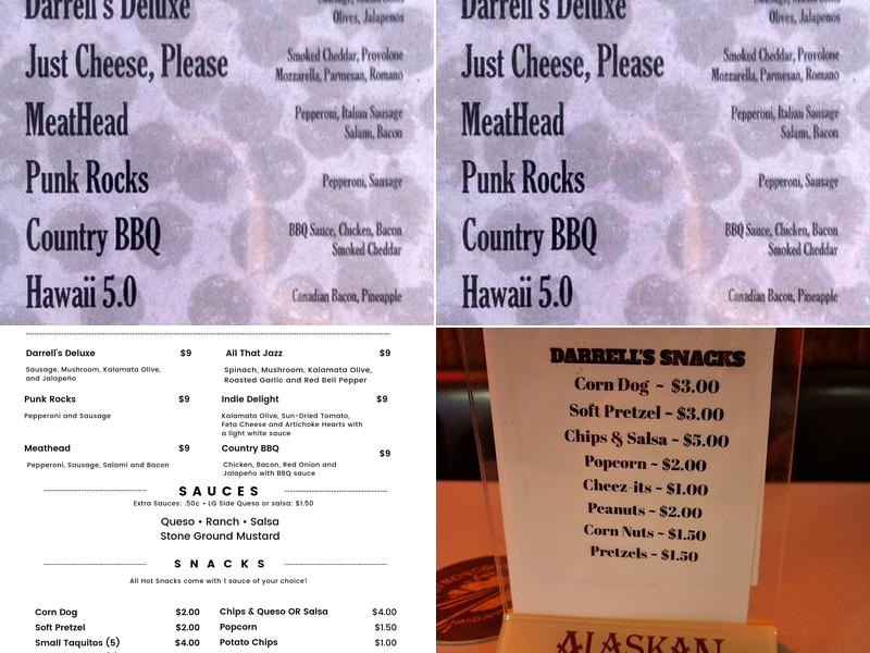 Darrell's Tavern Menu