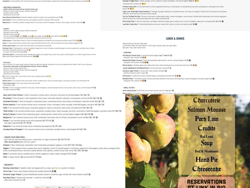 Watershed Pub & Kitchen Menu