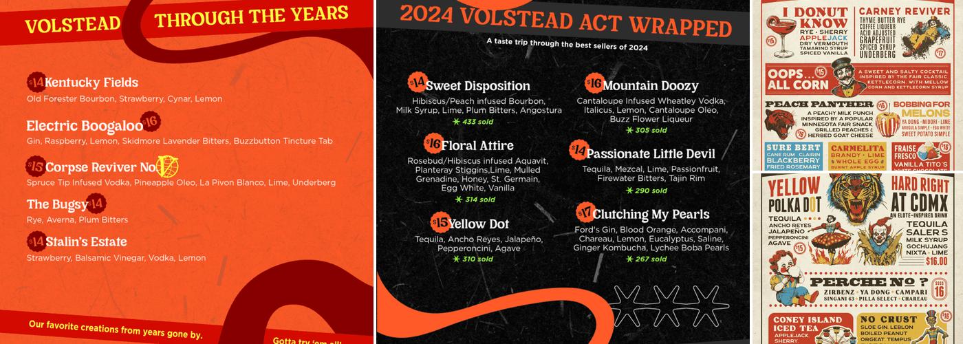 Volstead Act Menu