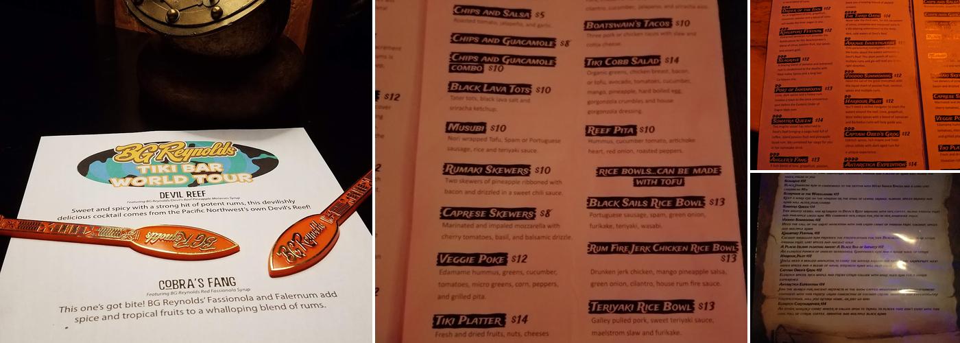 Devil's Reef Menu