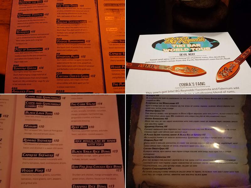 Devil's Reef Menu