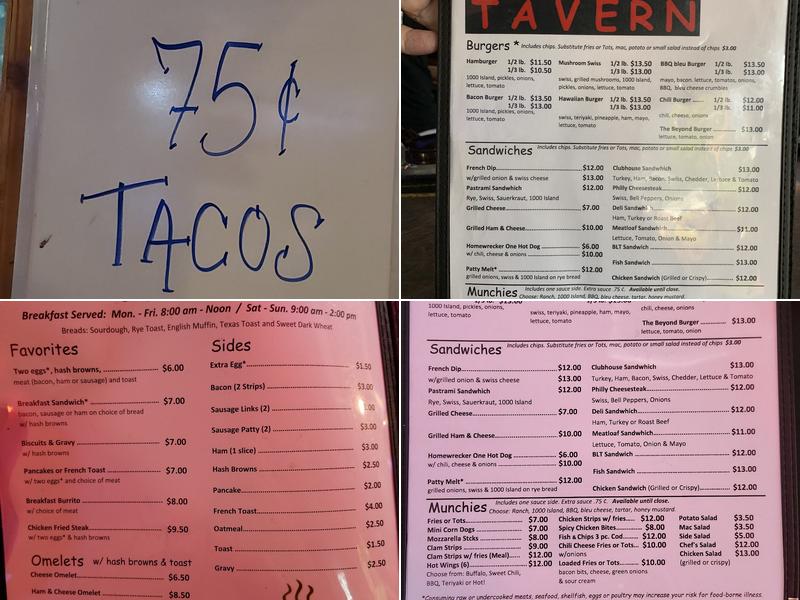 Tip Top Too LLC Menu