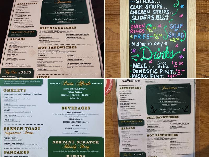 Sextant Bar & Galley Menu