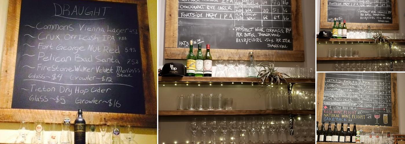 Prospect Bar & Bottleshop: Beer Wine Cider Sake Menu