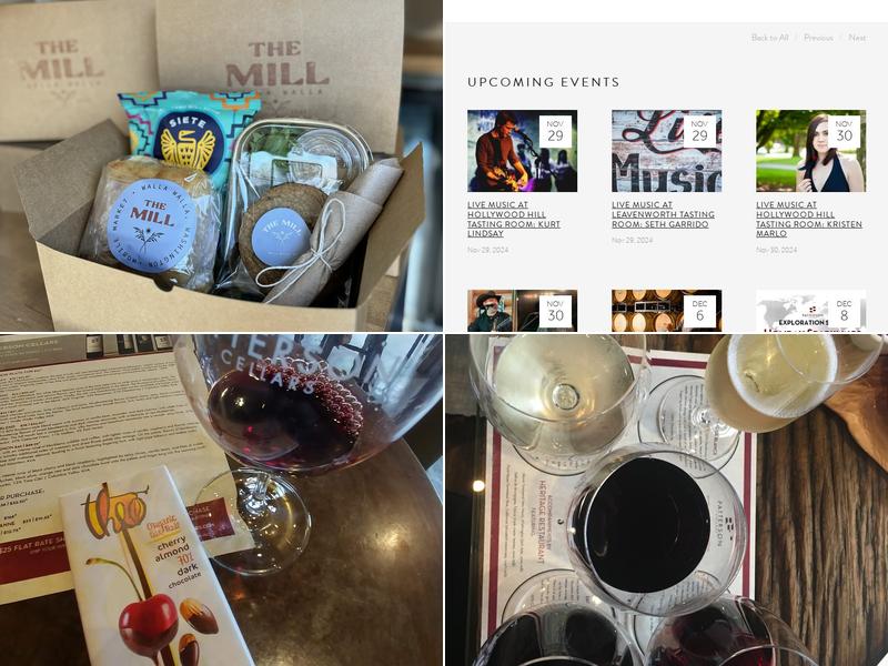 Patterson Cellars Tasting Room Hollywood Hill Menu