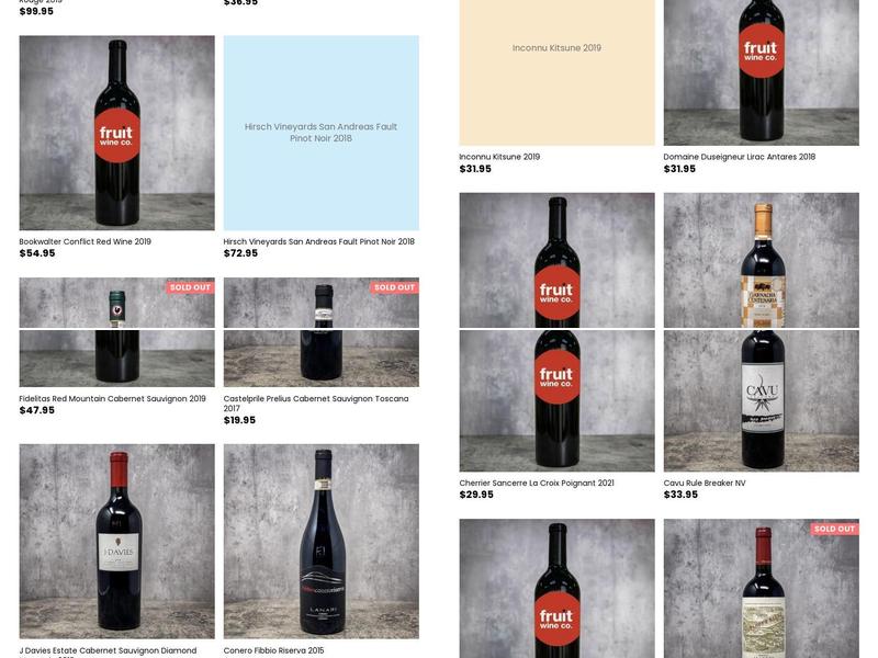 Bellevue Wine Co Menu