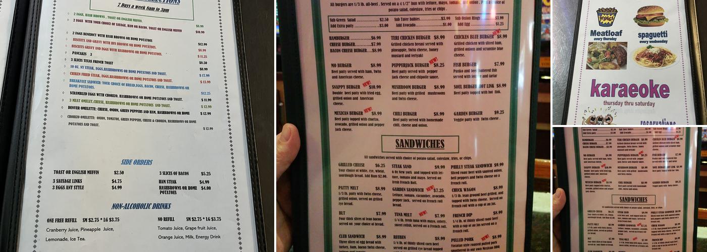 Uncle Mo's Bar and Grill Menu