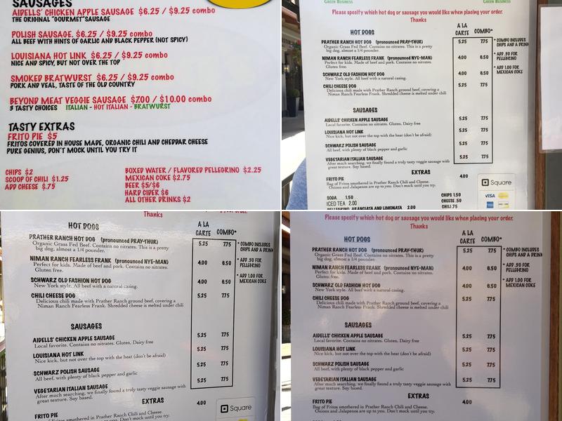 Stang's Menu