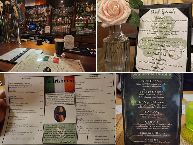 Irishmen Menu