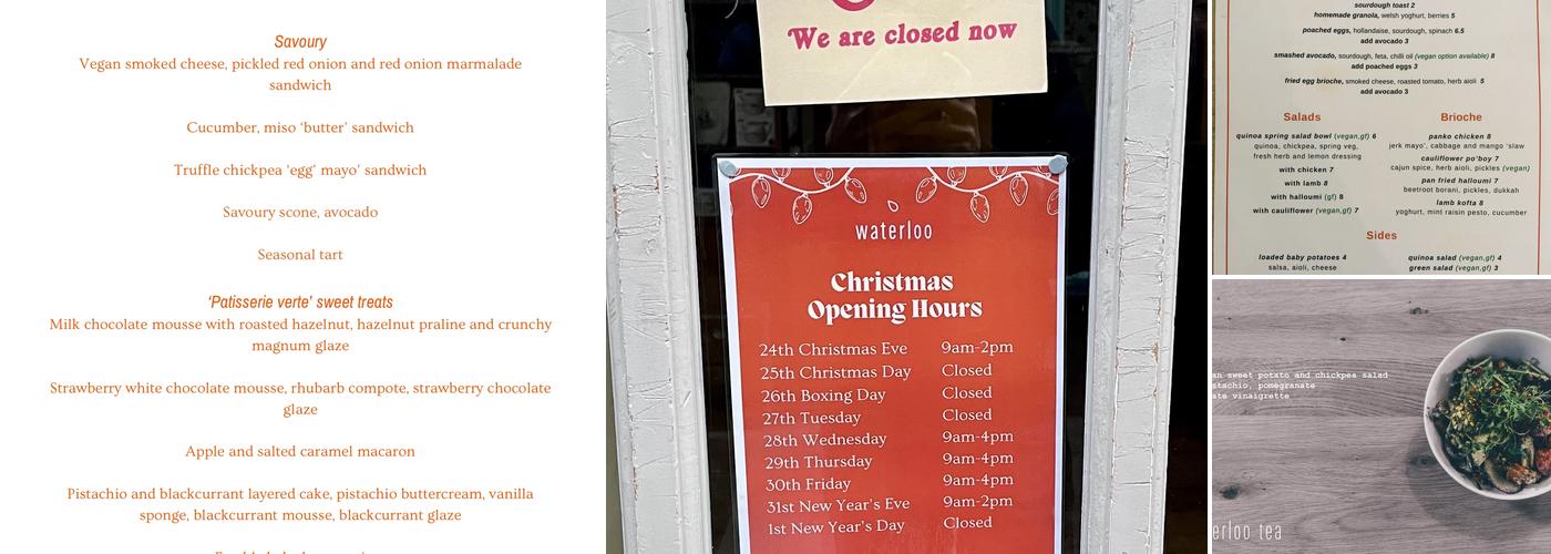 Waterloo Tea (Wyndham Arcade) Menu