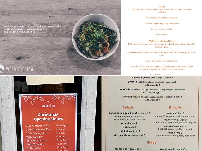 Waterloo Tea (Wyndham Arcade) Menu